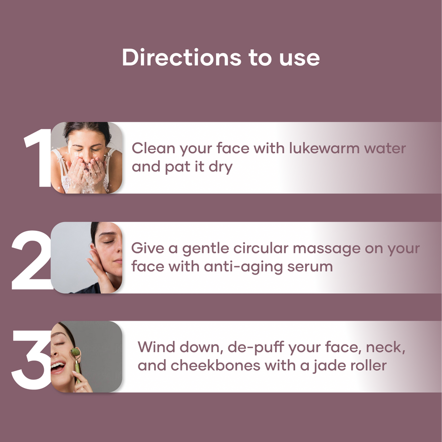 Anti Aging Combo (Anti-Aging Serum, Jade roller + Gua Sha)