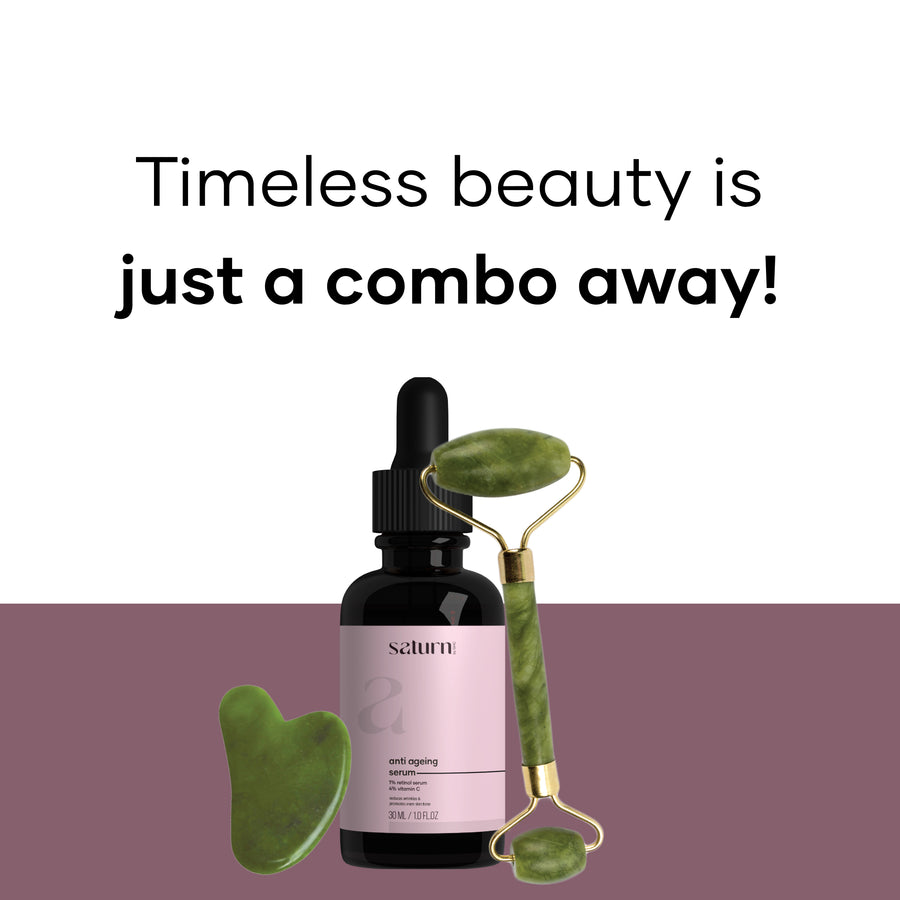 Anti Aging Combo (Anti-Aging Serum, Jade roller + Gua Sha)