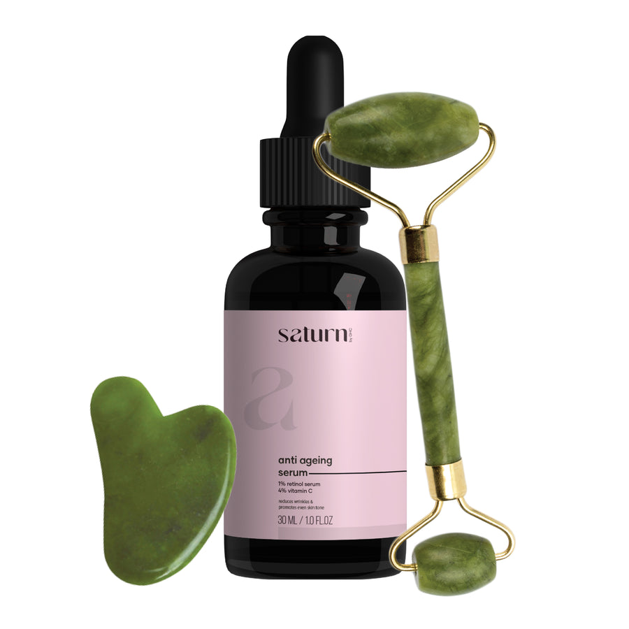 Anti Aging Combo (Anti-Aging Serum, Jade roller + Gua Sha)