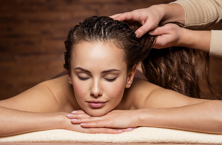 women having scalp massage | scalp massage benefits