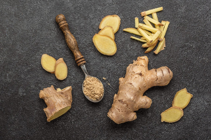 Slices of ginger are kept on a table | Ginger for hair