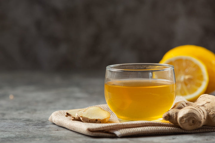 a cup of lemon juice extract
