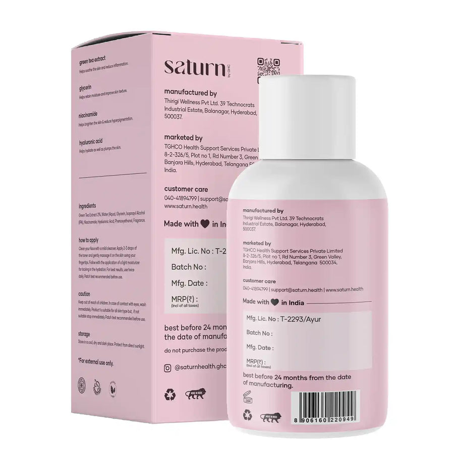 Saturn 2% Green Tea Face Toner