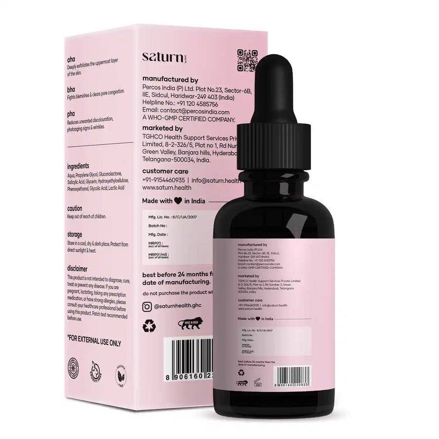 Saturn 25% AHA 2% BHA 5% PHA Peeling Solution