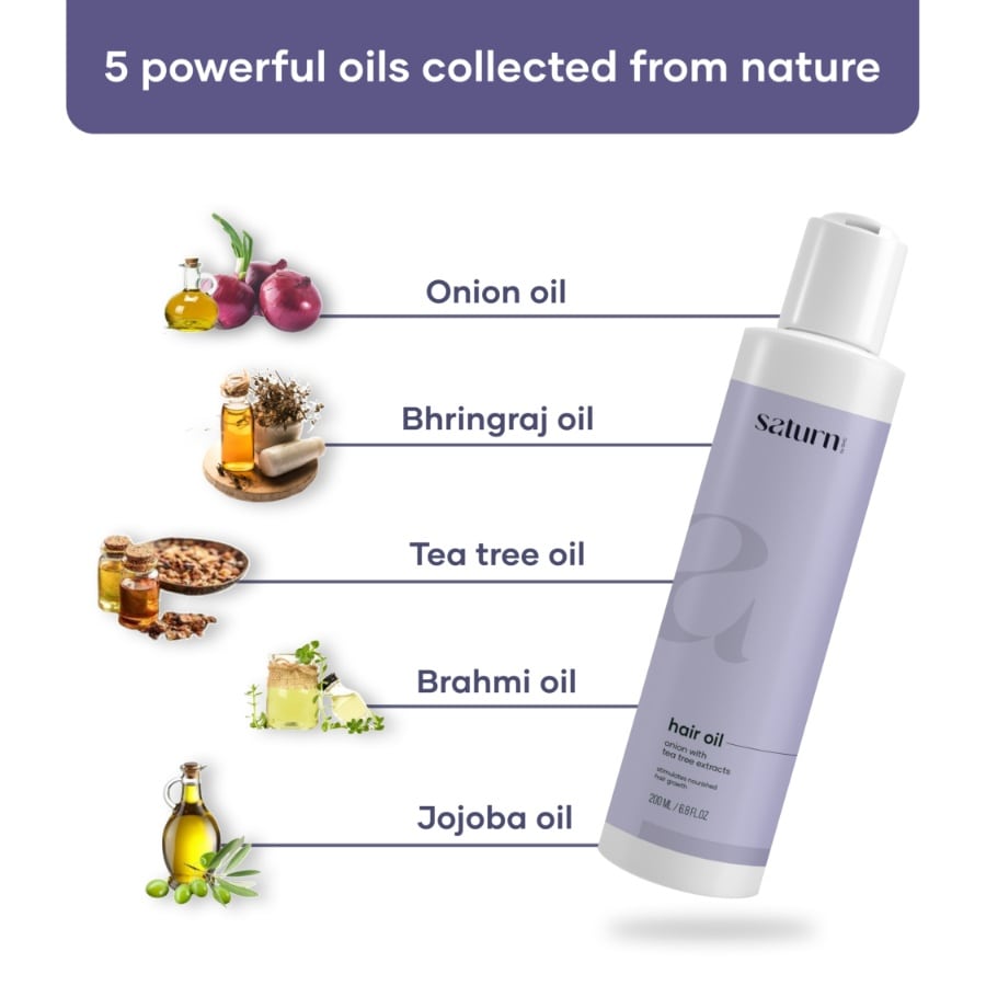 Onion Hair Oil with Bhringraj & Tea Tree Extracts